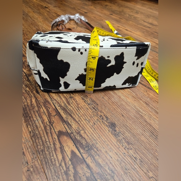 cowprint handbag nwt62$ DS Bags textured beautiful western boho cute farm - Picture 16 of 16